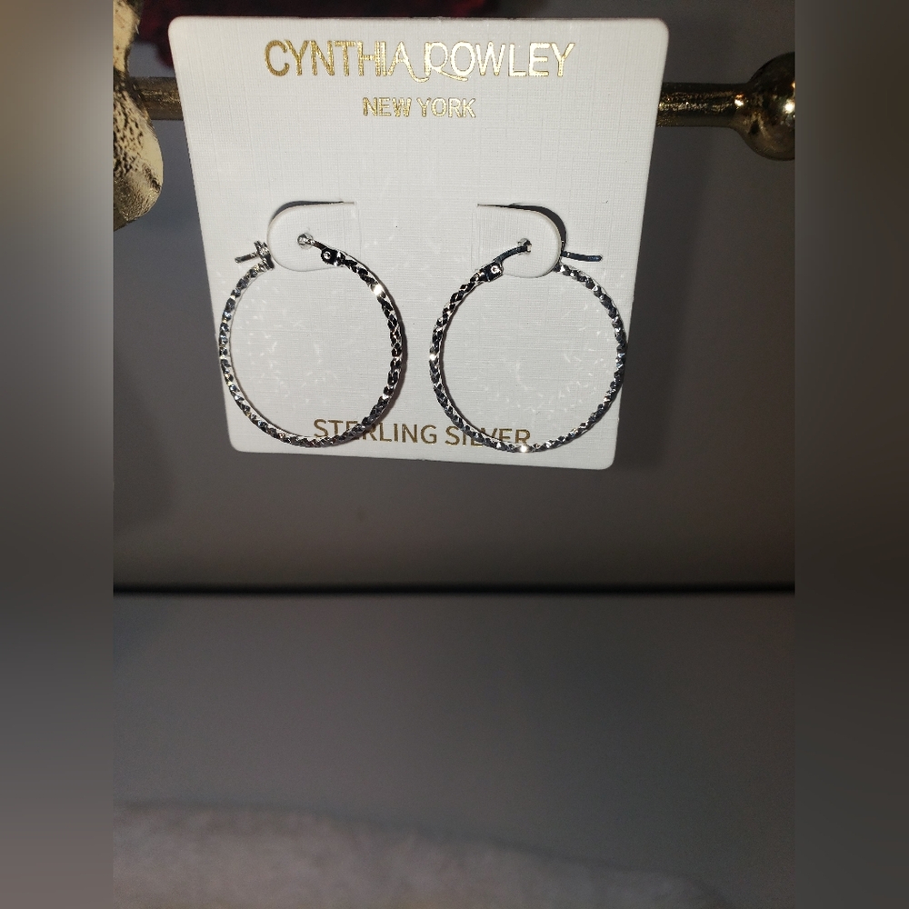 Cynthia Rowley Sterling Silver Hoop Earrings